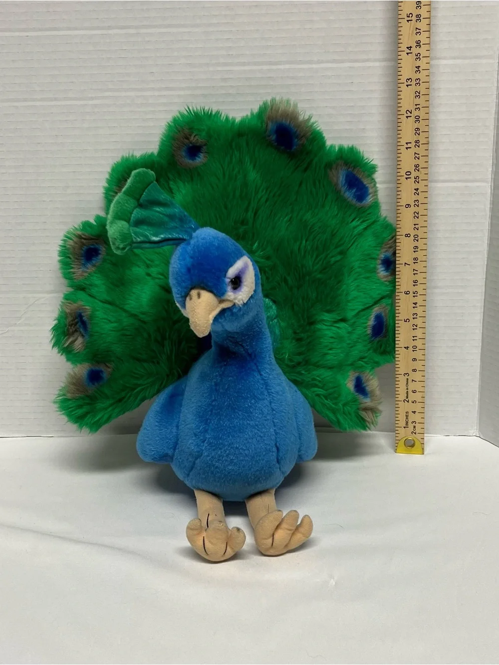 F.A.O. Schwartz Plush Peacock Toy - Blue and Green Feather Tail